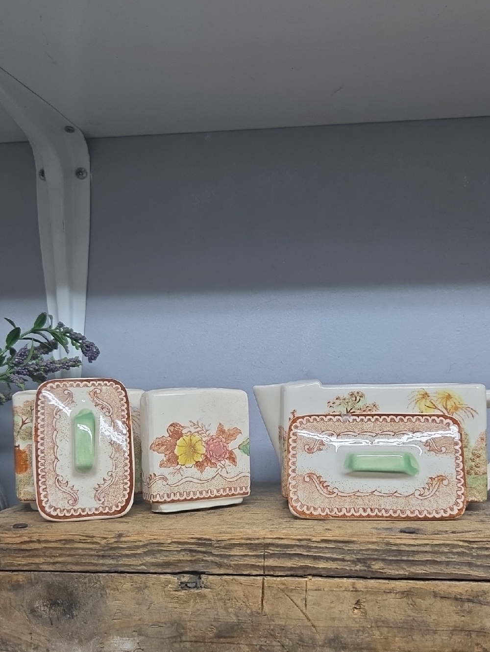 Vintage Brown & Richie Oriental Garden Condiment Set - Picture 5 of 13